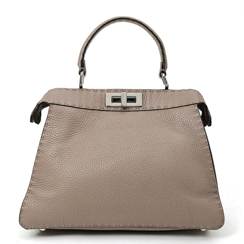 Fendi Peekaboo I See You Medium 8BN321 Selleria Leather Grey (Greige) - Picture 3 of 8